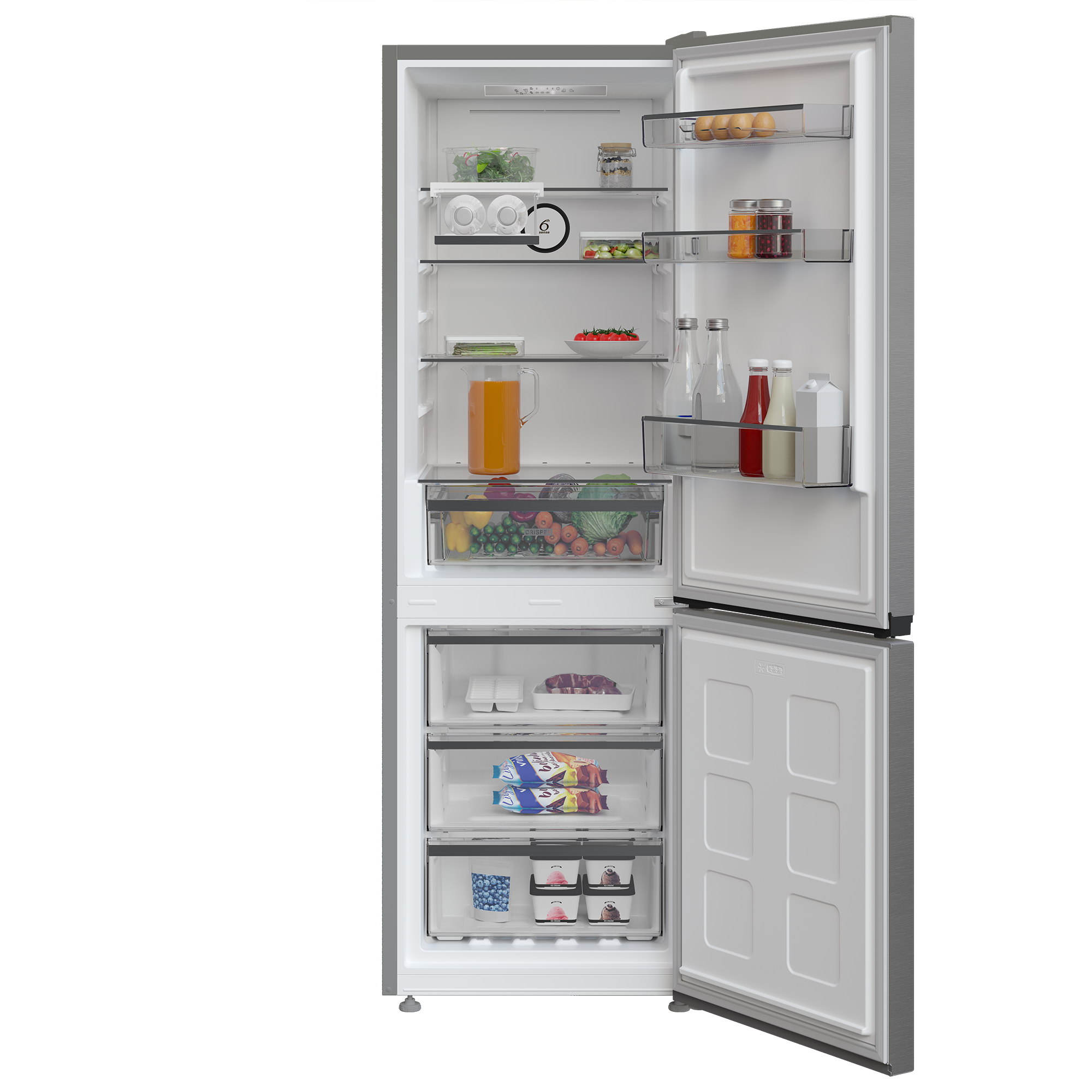 Réfrigérateur Whirlpool WBMF 605342 XNA – 301 L – No Frost – 6ème SENS – Titanium Inox – Image 3