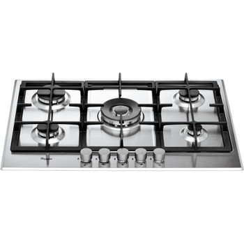 WHIRLPOOL GMA 7522/IX – Plaque de cuisson gaz 5 feux inox 75 cm