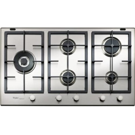 WHIRLPOOL GMA 9522/IX – Plaque de cuisson gaz 5 feux inox 90 cm