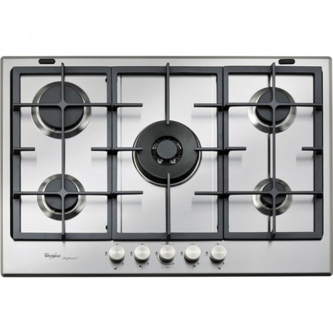 WHIRLPOOL GMAL 7522/IXL – Plaque de cuisson gaz 5 feux inox iXelium 75 cm