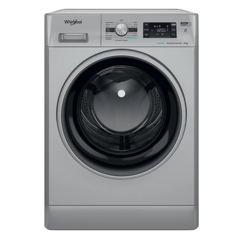 Lave-linge Whirlpool 8 Kg 1200 Tr/min Silver – FFWB 8248 SBS V NA